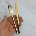 کارد و چنگال میوه 12 پارچه مدل نیوبرلین طلایی - تصویر 6