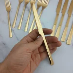 کارد و چنگال میوه 12 پارچه مدل نیوبرلین طلایی - تصویر 15