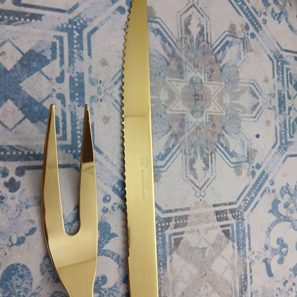 کارد چنگال مرغ طلایی هارمونی - طلایی - تصویر 3