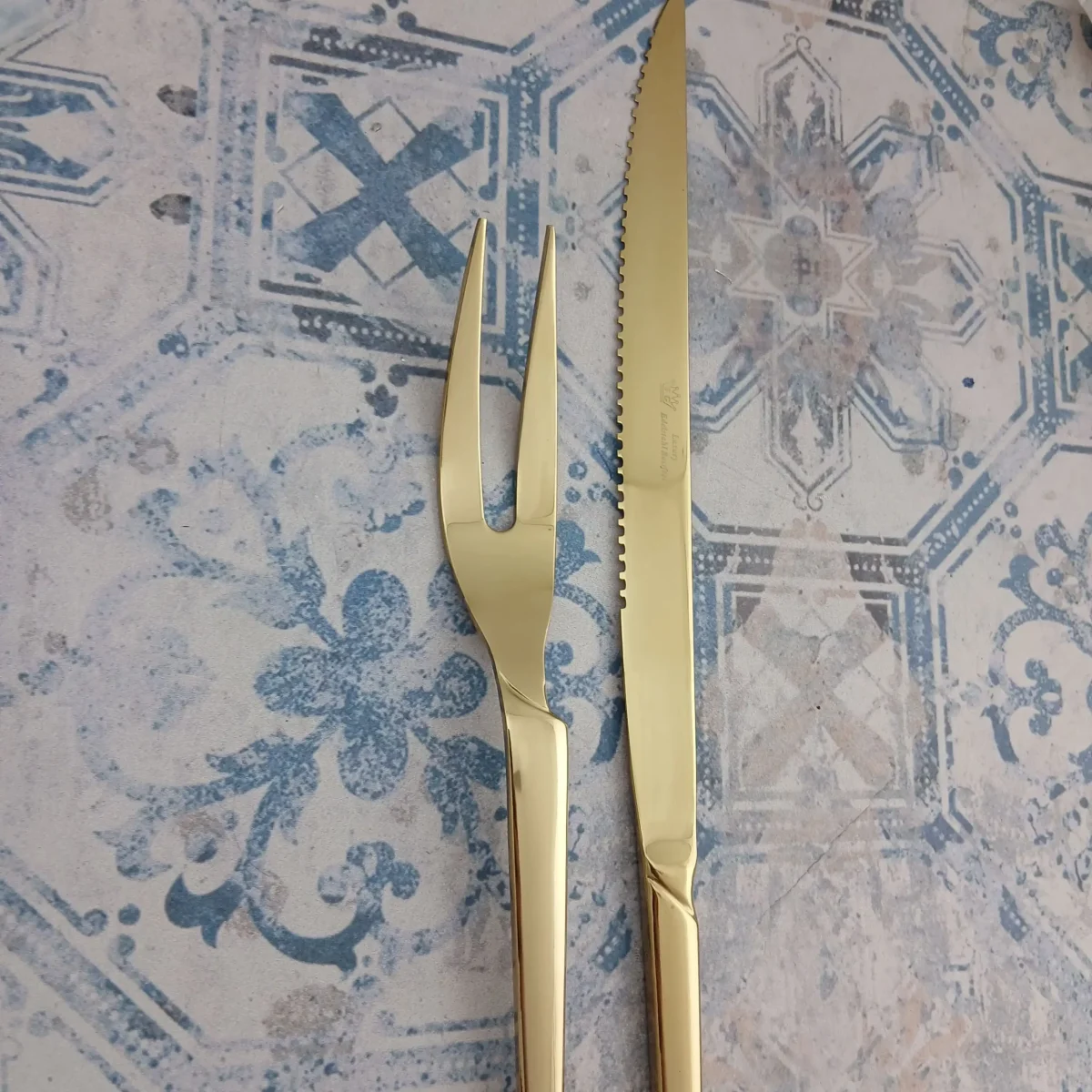 کارد چنگال مرغ طلایی هارمونی - طلایی - تصویر 2